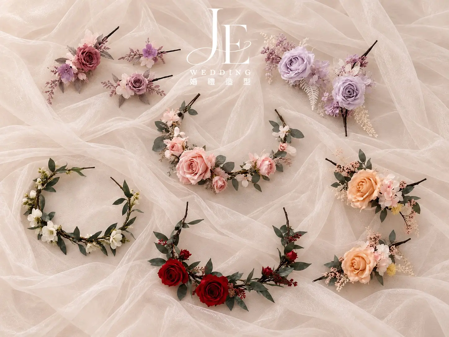 新娘飾品 - 花藝髮飾 ｜ JE婚禮造型